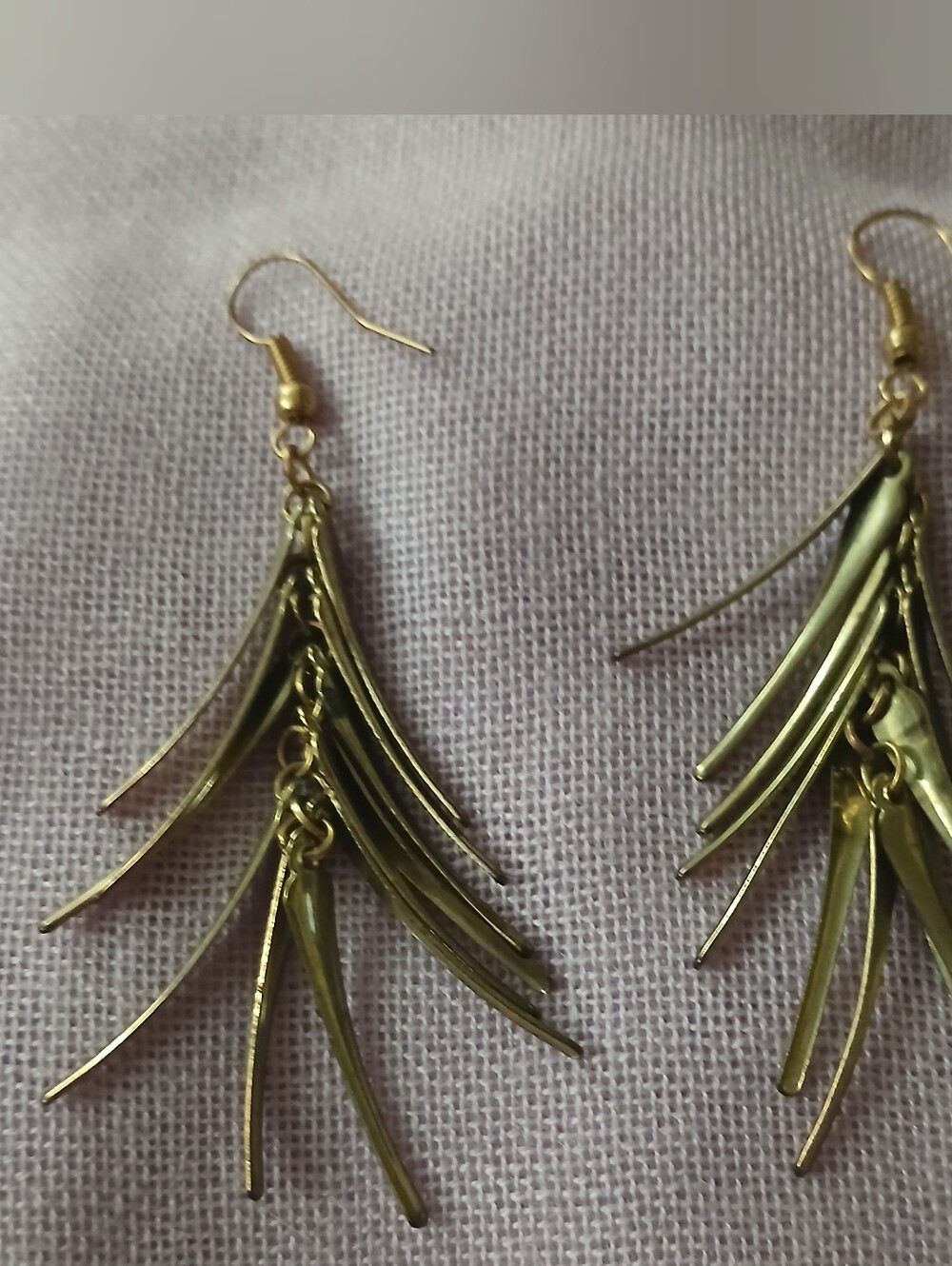 Vintage Gold Dangle Spike Earrings – Women Jewelry